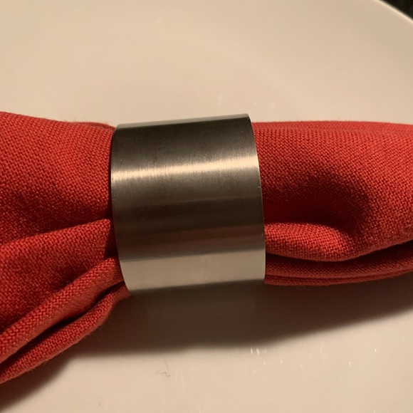 Stainless Steel Modern napkin rings - Picture 4 of 7